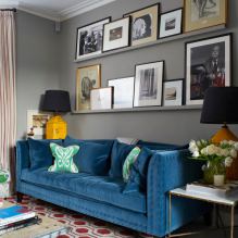 Wanddekoration im Wohnzimmer: Auswahl an Farben, Oberflächen, Akzentwand im Innenraum-10