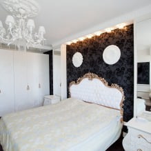 Дизајн зидова у спаваћој соби: избор боја, опције завршне обраде, 130 фотографија у унутрашњости-22