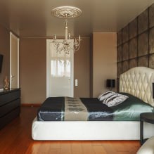 Дизајн зидова у спаваћој соби: избор боја, опције завршне обраде, 130 фотографија у унутрашњости-8
