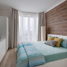 Дизајн зидова у спаваћој соби: избор боја, опције завршне обраде, 130 фотографија у унутрашњости-7