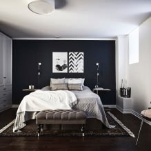 Дизајн зидова у спаваћој соби: избор боја, опције завршне обраде, 130 фотографија у унутрашњости-15