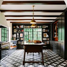 Schwarzes Set im Innenraum in der Küche: Design, Tapetenauswahl, 90 Fotos-21