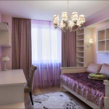 Belső lila színben: kombinációk, a szobák áttekintése, 70 fotó-12