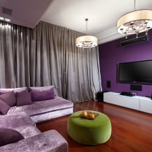 Interior in purple tones: combinations, an overview of the rooms, 70 photos-18