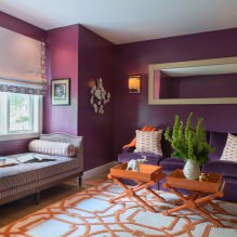 Interior in purple tones: combinations, an overview of the rooms, 70 photos-16