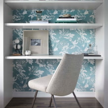 Design with blue wallpaper: pros and cons, combination, selection of curtains, 80+ photos-8