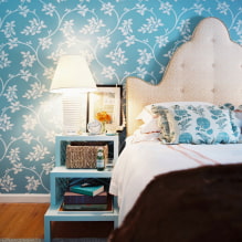 Design with blue wallpaper: pros and cons, combination, selection of curtains, 80+ photos-13