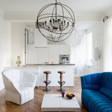 Modern chandeliers in the interior: photos, views, design, styles, overview of rooms-5