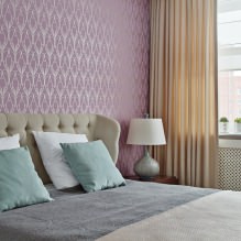 Purple wallpapers in the interior: types, design, selection of curtains, 70 photos-8