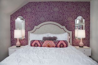 Purple wallpapers in the interior: types, design, selection of curtains, 70 photos