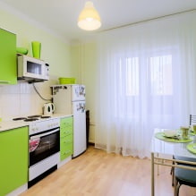 Зелена кухињска гарнитура: карактеристике по избору, комбинација, 60 фотографија-16