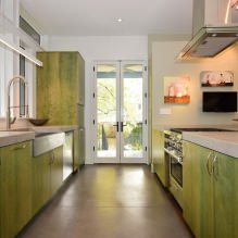 Grünes Küchenset: Merkmale der Wahl, Kombination, 60 Fotos-6