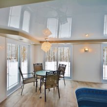 Glossy stretch ceilings: photo, design, views, color selection, room-by-room overview-30