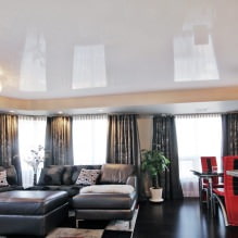 Glossy stretch ceilings: photo, design, views, color selection, room-by-room overview-7