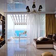 Glossy stretch ceilings: photo, design, views, color selection, room-by-room overview-42