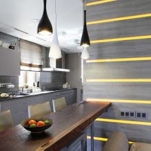Kücheninterieur mit dunkler Arbeitsplatte: Funktionen, Materialien, Kombinationen, 75 Fotos-20