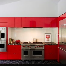 Kücheninterieur mit dunkler Arbeitsplatte: Funktionen, Materialien, Kombinationen, 75 Foto-0