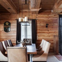Vorhänge in einem Holzhaus: Designmerkmale, Typen, 80 Fotos-14