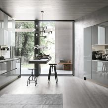 Graues Küchenset: Design, Formwahl, Material, Stil (65 Fotos) -24