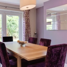 Lilac wallpaper in the interior: types, design, choice of style and curtains, combinations, 55 photos-4