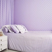 Lilac wallpaper in the interior: types, design, choice of style and curtains, combinations, 55 photos-8