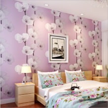 Lilac wallpaper in the interior: types, design, choice of style and curtains, combinations, 55 photo-0