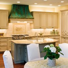 Beige set in the interior of the kitchen: design, style, combinations (60 photos) -12