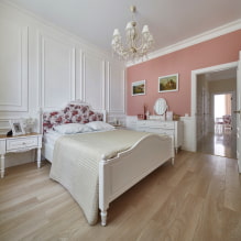 Helle Farben im Inneren des Schlafzimmers: Gestaltungsmerkmale des Zimmers, 55 Foto-0