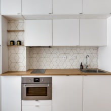 Fehér konyhai szett: választott jellemzők, kombináció, 70 fotó a belső térben-6
