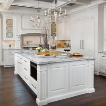 White kitchen set: features of choice, combination, 70 photos in the interior-24