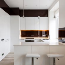 Weißes Küchenset: Merkmale der Wahl, Kombination, 70 Fotos im Innenraum-18