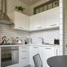Weißes Küchenset: Merkmale der Wahl, Kombination, 70 Fotos im Innenraum-11