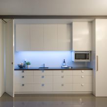 Weißes Küchenset: Merkmale der Wahl, Kombination, 70 Fotos im Innenraum-26