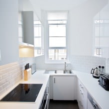Fehér konyhai szett: választott jellemzők, kombináció, 70 fotó a belső térben-8