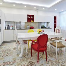 Weißes Küchenset: Merkmale der Wahl, Kombination, 70 Fotos im Innenraum-3