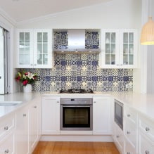 Weißes Küchenset: Merkmale der Wahl, Kombination, 70 Fotos im Innenraum-22