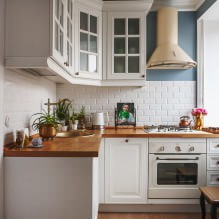 Weißes Küchenset: Merkmale der Wahl, Kombination, 70 Fotos im Innenraum-20