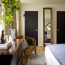 Тамна врата у унутрашњости: комбинација са бојом пода, зидова, намештаја (60 фотографија) -8
