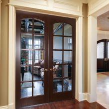 Dark doors in the interior: combination with the color of the floor, walls, furniture (60 photos) -3