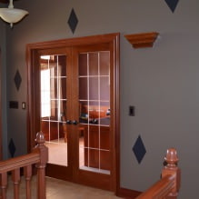 Dunkle Türen im Innenraum: Kombination mit der Farbe des Bodens, der Wände, der Möbel (60 Fotos) -9