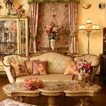 Barokk stílus a lakás belsejében: tervezési jellemzők, dekoráció, bútorok és dekoráció-9
