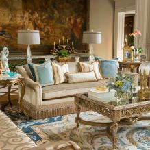 Barokk stílus a lakás belsejében: tervezési jellemzők, dekoráció, bútorok és dekoráció-23