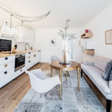 Fehér konyha fa pulttal: 60 modern fotó és tervezési lehetőség-19