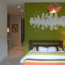 Interieur mit Tapete in Grüntönen: Design, Kombinationen, Stilwahl, 70 Fotos-3