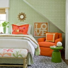 Interior with wallpaper in green tones: design, combinations, choice of style, 70 photo-1