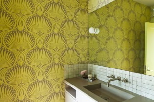 Interieur mit Tapeten in Grüntönen: Design, Kombinationen, Stilwahl, 70 Fotos