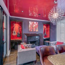 Piros szín a belső térben: érték, kombináció, stílusok, dekoráció, bútorok (80 fotó) -6