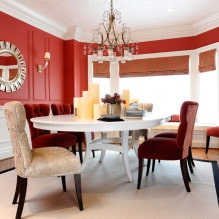 Piros szín a belső térben: érték, kombináció, stílusok, dekoráció, bútorok (80 fotó) -0