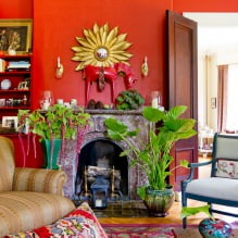 Црвена боја у унутрашњости: вредност, комбинација, стилови, декорација, намештај (80 фотографија) -3