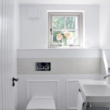 Kis WC-belső tér: jellemzők, dizájn, szín, stílus, 100+ fotó-18